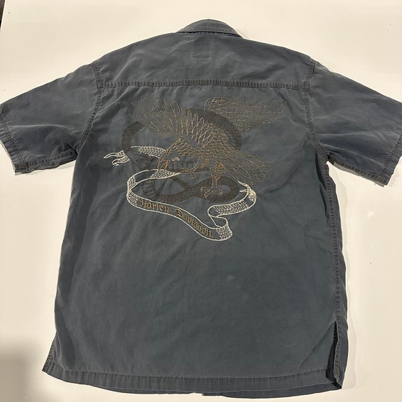 Harley-Davidson Button Up Shirt Short Sleeve Embroidered Biker Casual Mens‎ Sz S - Picture 1 of 12